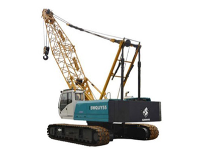 Grue à flèche en treillis, sur chenilles